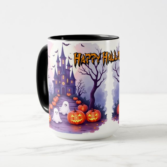 Caneca Coleção Popular de Halloween Assustador Fofo (Frente Esquerda)