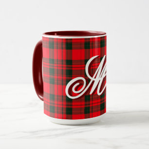 Caneca Coleção Popular de Tartan Xadrez Tradicional Verme