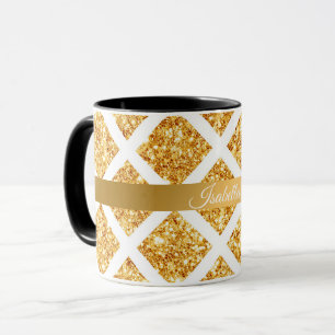 Caneca Coleção Popular do Boho Dourado Honeycomb