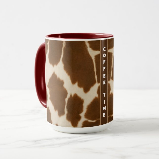 Caneca Coleção Popular Vaca Faux Leather Elegante (Frente Esquerda)