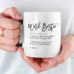 Caneca Colega de Colegas de Trabalho Diversão de Bestie d<br><div class="desc">Suponha o seu trabalho com esta engraçada caneca de café totalmente personalizável com uma definição única e personável do seu marido ou da sua esposa de escritório. presente de excelente para aquela pessoa especial que torna o seu trabalho suportável! Inclua seu nome personalizado na descrição!</div>