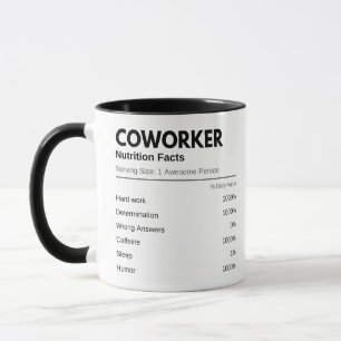 Caneca Colegas e colaboradores Fatos Nutricionais Engraça