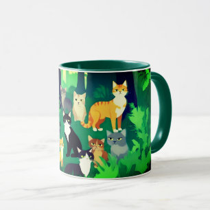 Caneca Coleta de Gatos em Glade Floresta Sombria