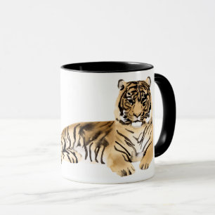 Caneca Coletor de Tigre de Aquarela