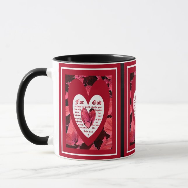 Caneca Coleus Close com John 3:16 (Esquerda)