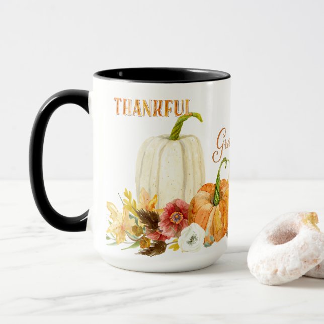Caneca Colheita de Queda Autumn Seasonal Home Decore Aqua (Com Donut)