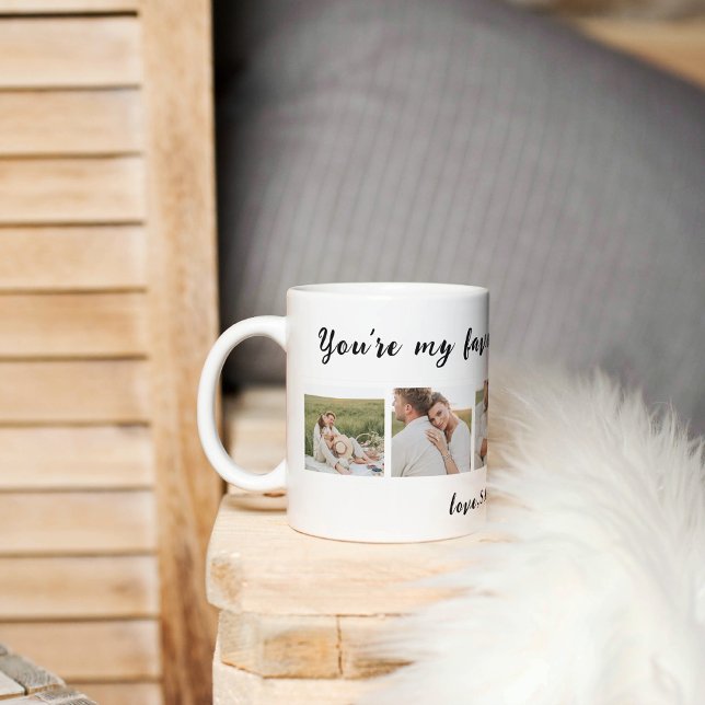 Caneca Collage Casal Photo & You Are My Cup Of Tea Cote (Criador carregado)