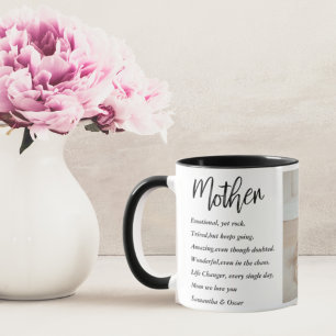 Caneca Collage Photo & Best Mãe Cote Lovely Gift