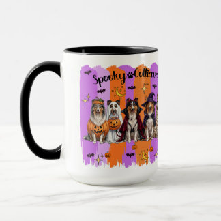 Caneca Collies de Halloween