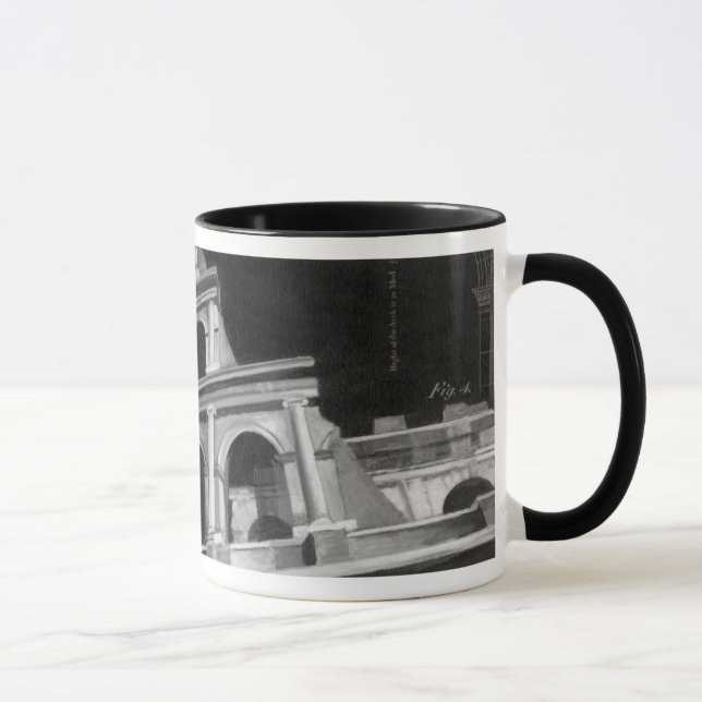 Caneca Colo Romano com Desenhos Arquitetônicos (Direita)