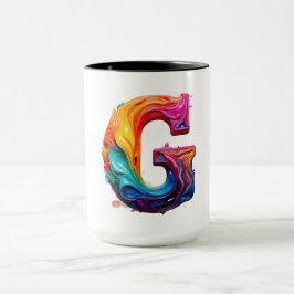 Caneca Color Splash Letter G Mug