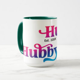 Caneca Coloração Personalizada do Aniversário de Casament