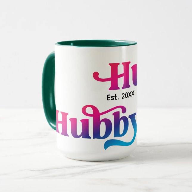 Caneca Coloração Personalizada do Aniversário de Casament (Frente Esquerda)