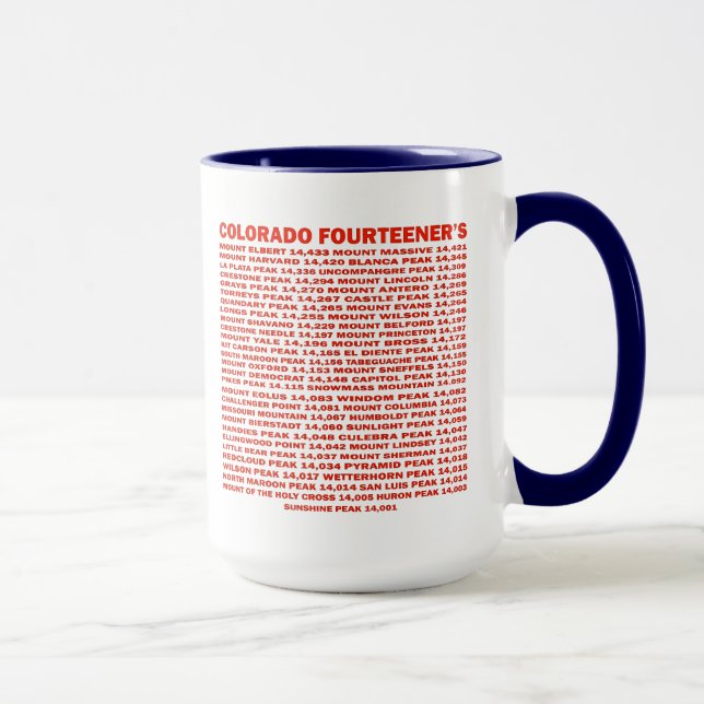 Caneca Colorado Fourteener (Direita)