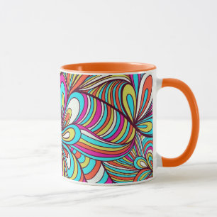 Caneca Colorful Assorted Psychedelic Swirls
