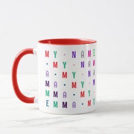 Caneca Colorful Boy or Girl Custom 16 Letters or Numbers