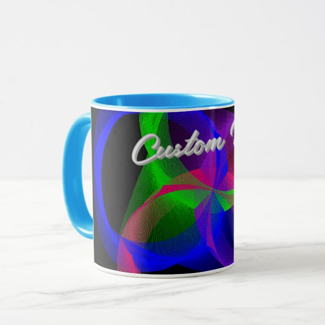 Caneca Colorful Circular Blend Geometric Coffee Mug (Frente Esquerda)