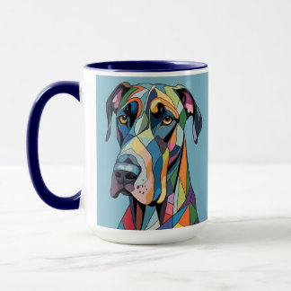 Caneca Colorful Cubist Great Dane 