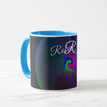Colorful Fused Center Geometric Coffee Mug