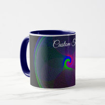 Colorful Fused Center Geometric Coffee Mug