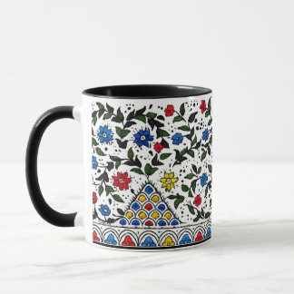 Caneca Colorful Ottoman Floral Pattern Wrap-Around Coffee