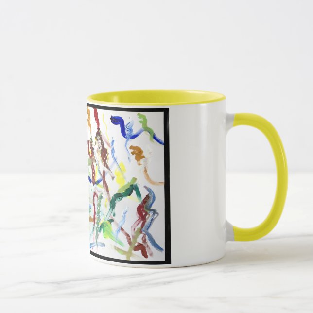 Caneca colorida brilhante, utilizando trabalhos (Direita)
