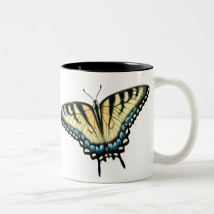 Caneca colorida da borboleta de Swallowtail do