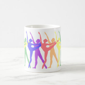 Caneca colorida da dança do balé