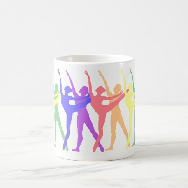 Caneca colorida da dança do balé (Centro)
