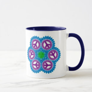 Caneca Colorida da Paz Personalizável