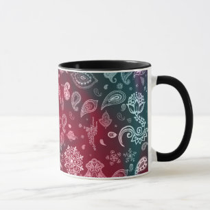 Caneca colorida de Paisley
