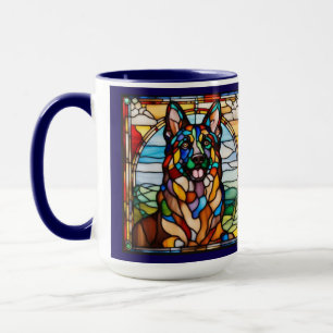 Caneca Colorida do Pastor Alemão Fofa