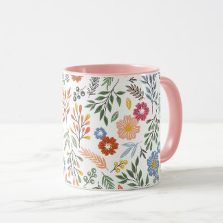 caneca colorida em forma de flor