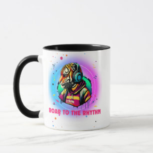 Caneca Colorida Face De Tigre