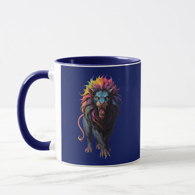 Caneca Colorida Fantasy Art a Lion (Esquerda)