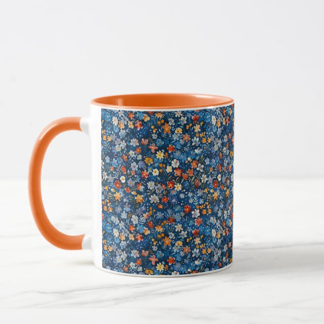 Caneca Colorida Impressão Ditsy Dflower (Esquerda)