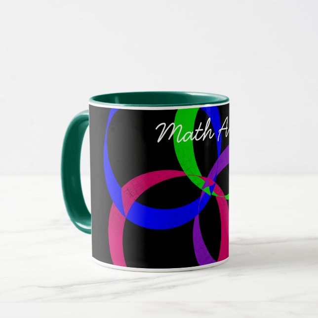 Caneca Colorida Interchange Geométrico Math Art Coffee Mu (Frente Esquerda)