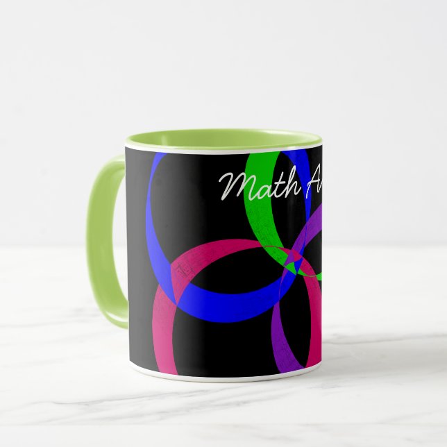 Caneca Colorida Interchange Geométrico Math Art Coffee Mu (Frente Esquerda)