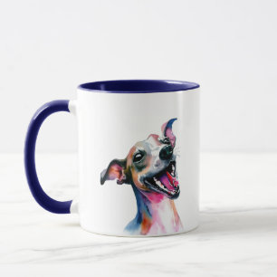 Caneca Colorida italiana Greyhound   Joyful Iggy