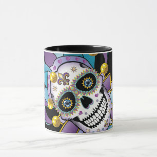 Caneca Colorida Jester Skull Mug