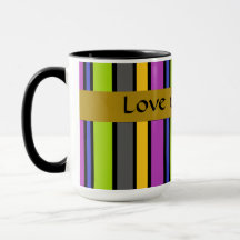Caneca Colorida Listrada do Dia dos Pais