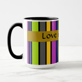 Caneca Colorida Listrada do Dia dos Pais