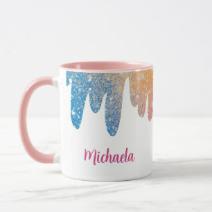Caneca Colorida Moderna Brilhante Personalizada