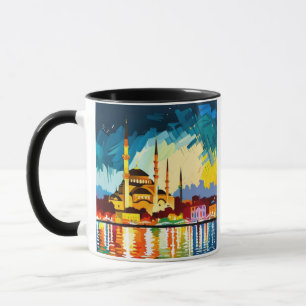 Caneca Colorida Turquia/Istambul Souvenir