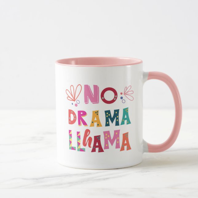 Caneca Colorido nenhum lama do drama (Direita)