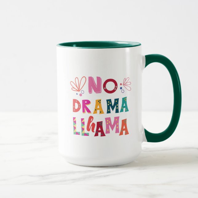 Caneca Colorido nenhum lama do drama (Direita)