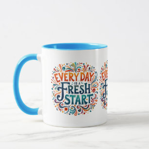 Caneca Colorido "Todo Dia é um Novo Começo" Motivacional