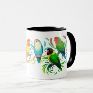 Caneca Colorir Grupo de Aves