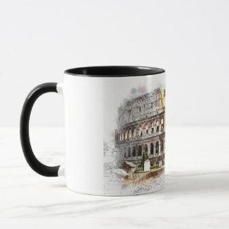 Caneca Colosseum Roma Arena Desenhar de Arena