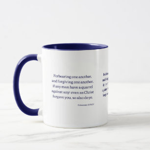 Caneca Colossianos 3:13 Bíblia KJV Verso Mug De Dois Tons